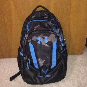 Black and Blue Under Armour bookbag